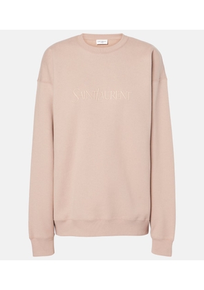 Saint Laurent Logo cotton jersey sweatshirt