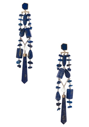 Ralph Lauren Collection Chandelier Earrings in Grey & Blue - Blue. Size all.