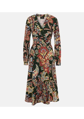 Etro Printed wrap dress