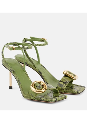 Jacquemus Les Sandales Regalo croc-effect leather sandals