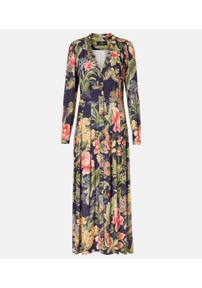 Etro Jersey and fil coupe jacquard maxi dress
