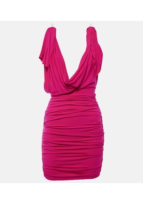 The Attico Draped jersey minidress
