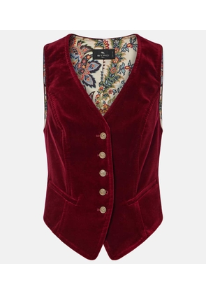 Etro Cotton velvet vest