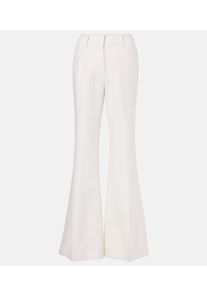 Gabriela Hearst Rhein high-rise linen and wool-blend flared pants