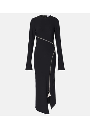 The Attico Zip-up jersey midi dress