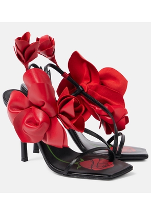 Magda Butrym Floral-applique leather slingback sandals