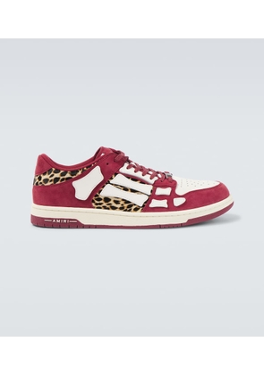 Amiri Leopard Skel Top Low leather sneakers