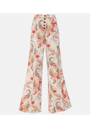 Etro Paisley high-rise flared jeans