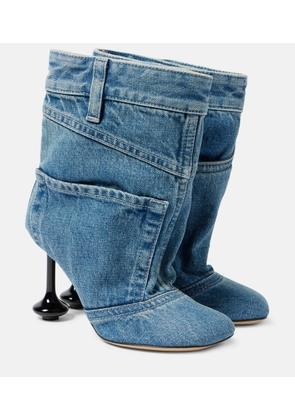 Loewe Toy Panta 90 denim ankle boots