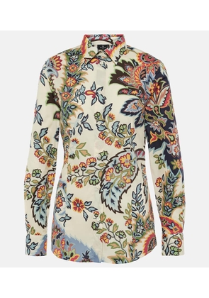 Etro Floral cotton-blend shirt