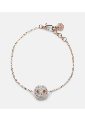Pomellato Pom Pom Dot 18kt rose gold chain bracelet with white diamonds and mother of pearl