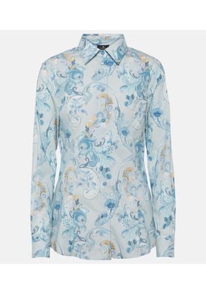 Etro Printed cotton-blend shirt