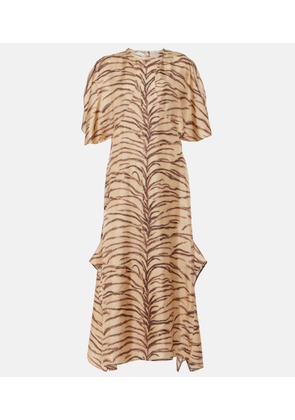 Stella McCartney Printed silk midi dress