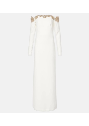 Costarellos Meline embellished crepe gown