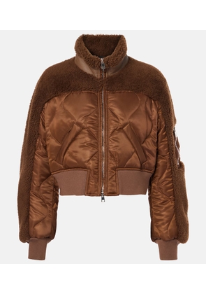 Blancha Quilted shearling bomber jacket