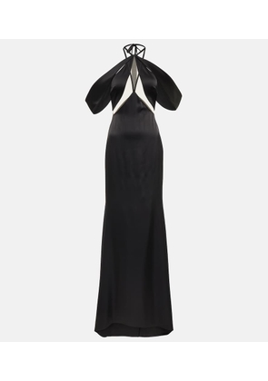 David Koma Off-shoulder tulle gown