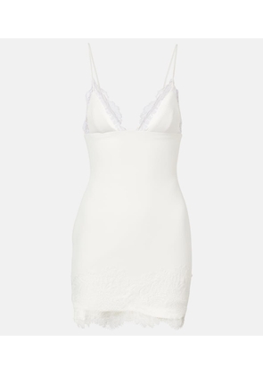 David Koma Bridal lace-trimmed minidress