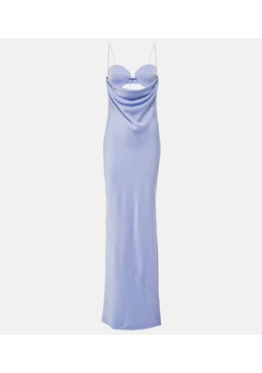 Alex Perry Cutout draped satin crepe gown