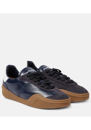 Acne Studios Logo suede-trimmed sneakers