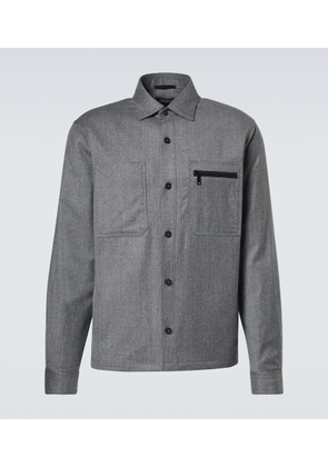 Zegna Padded wool melange overshirt