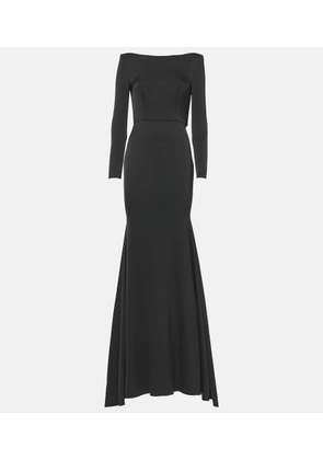 Alex Perry Satin crepe corset gown
