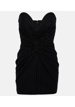Alex Perry Pinstripe strapless minidress