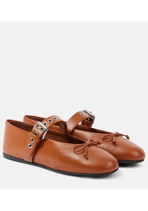 Miu Miu Leather ballet flats