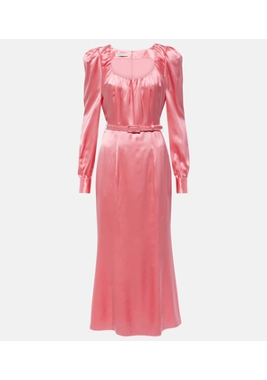 Alessandra Rich Silk satin midi dress