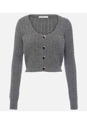 Alessandra Rich Cable-knit wool cardigan