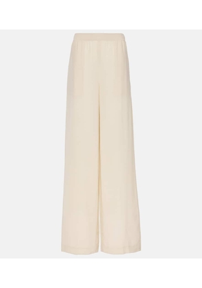 Joseph High-rise silk crepe wide-leg pants