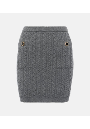 Alessandra Rich Cable-knit wool miniskirt