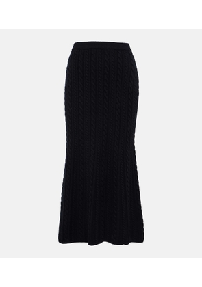 Alessandra Rich Cable-knit wool midi skirt