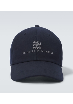 Brunello Cucinelli Logo cotton baseball cap