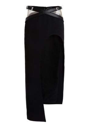 David Koma Buckle-Detailed  Midi Skirt - Moda Operandi