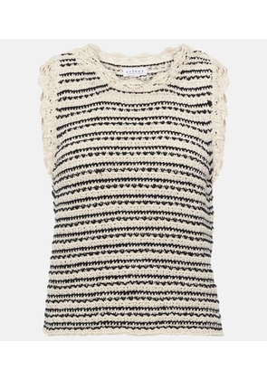 Velvet Sophie striped cotton-blend vest