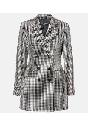 Dolce&Gabbana Houndstooth wool-blend blazer