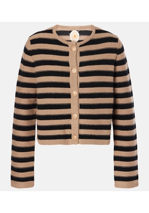 Jardin des Orangers Striped wool and cashmere cardigan