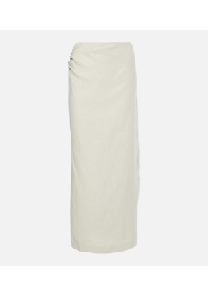 SIR Iris asymmetric linen maxi skirt