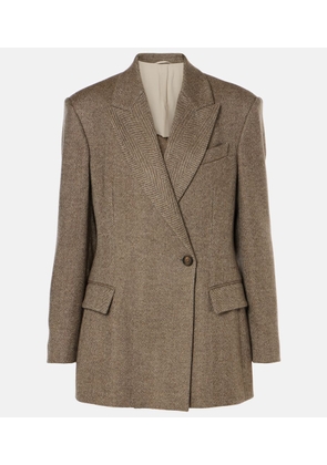Brunello Cucinelli Herringbone wool-blend blazer