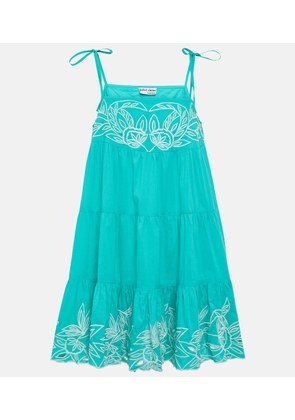 Juliet Dunn Colorblocked cotton minidress