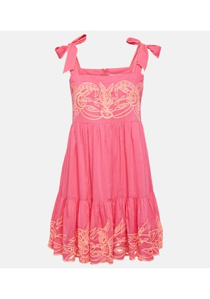 Juliet Dunn Colorblocked cotton minidress