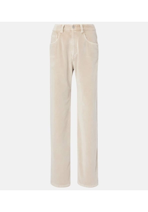 Brunello Cucinelli Dyed cotton wide-leg pants