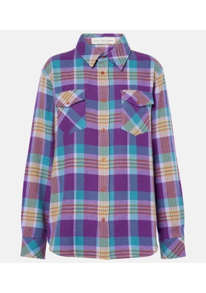 God's True Cashmere Jean's Glade plaid cashmere shirt