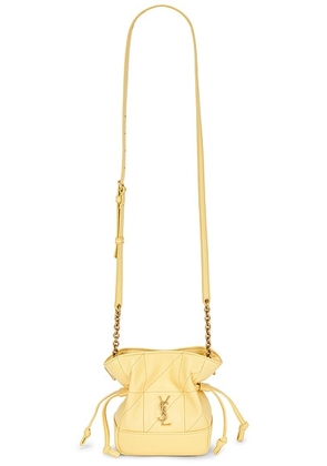 Saint Laurent Jamie Mini Shoulder Bag in Soft Lemon - Yellow. Size all.