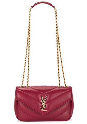 Saint Laurent Mini Loulou Chain Bag in Carmine Red - Red. Size all.