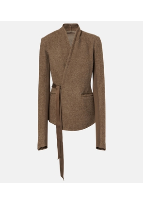 Rick Owens Hollywood wool wrap jacket
