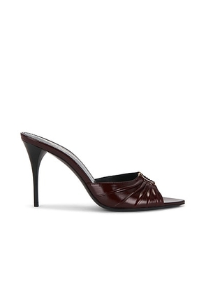 Saint Laurent Babylone Mule Sandal in Vintage Bordeaux - Burgundy. Size 35 (also in 35.5, 36, 36.5, 37, 37.5, 38, 38.5, 39, 39.5, 40, 41).