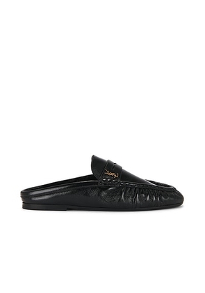 Saint Laurent Le Loafer Mule Mocassin in Nero - Black. Size 35 (also in 37.5, 38, 38.5, 39, 39.5, 40, 41).