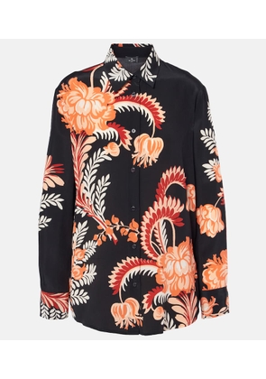 Etro Printed silk crepe de chine blouse