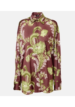 Etro Floral oversized shirt